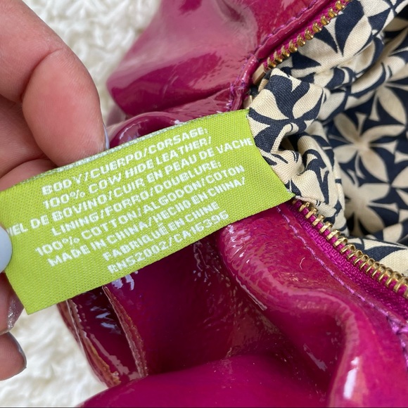 Sigrid Olsen | Hot Pink Patent Leather Hobo - Picture 6 of 9